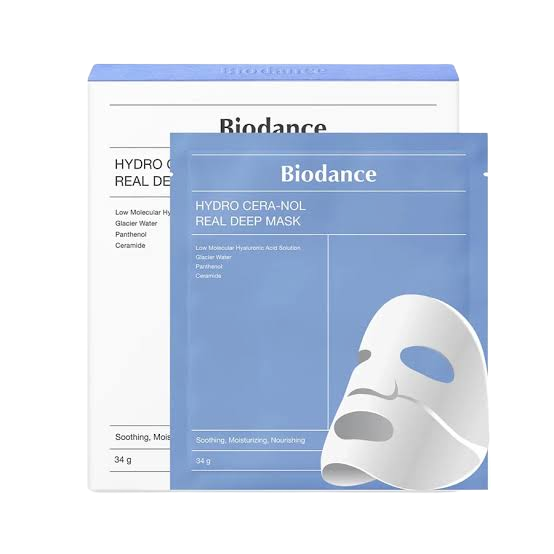 ماسک هیدروژلی بیودنس Biodance Hydro Cera-Nol Real Deep Mask بسته 4 عددی